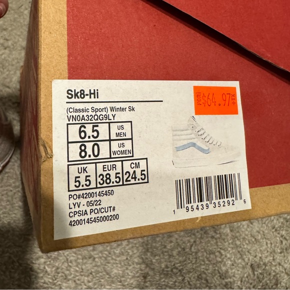 Vans Sk8-Hi size 8 - Picture 9 of 10